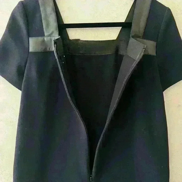 THE KOOPIES 38 BLACK FAUX LEATHER‎ BUCKLE TRIM MOB WIFE GRUNGE FLIRTY DRESS. - Picture 4 of 9